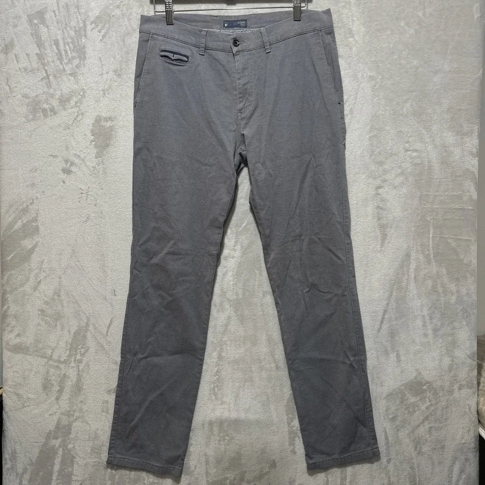 LCDN Limited Edition Chinos Sport Mens Pants EU Size 46 Textured Gray Spain Made
